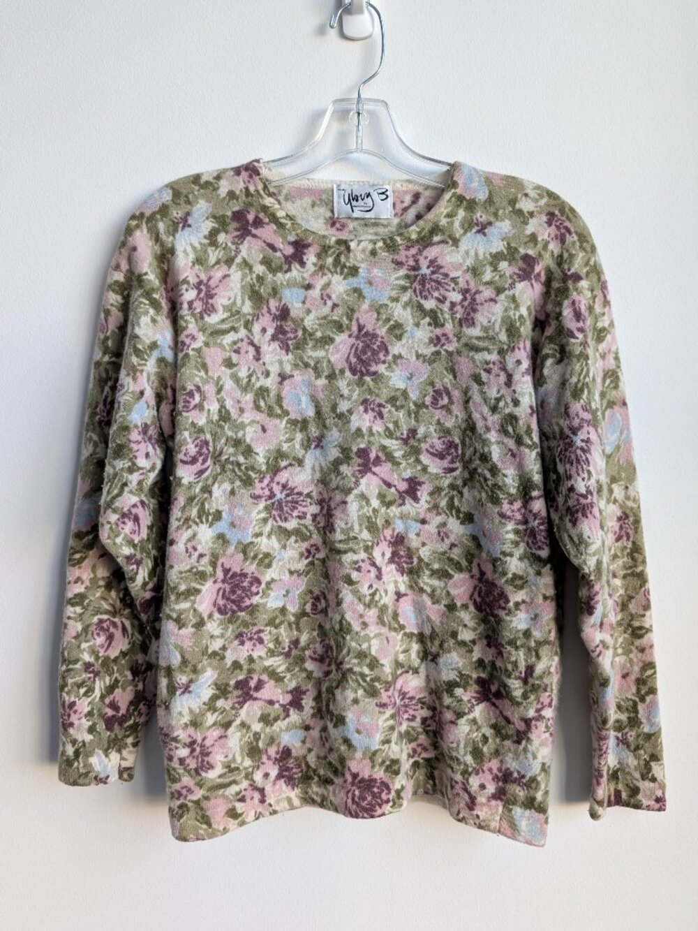 Vintage Floral Knit Sweater | Medium